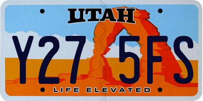 UT license plate Y275FS