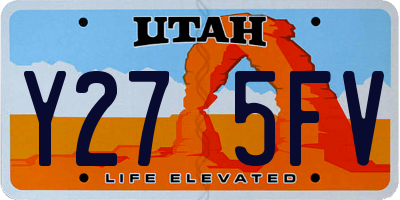 UT license plate Y275FV