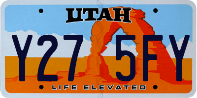 UT license plate Y275FY