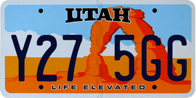 UT license plate Y275GG