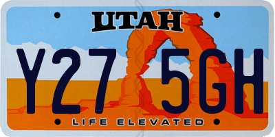 UT license plate Y275GH