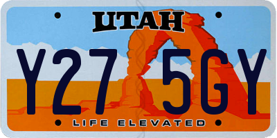 UT license plate Y275GY