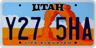 UT license plate Y275HA