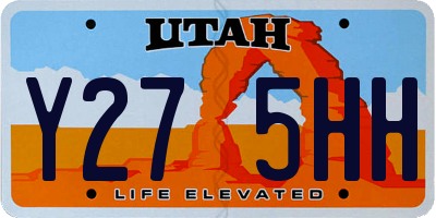 UT license plate Y275HH