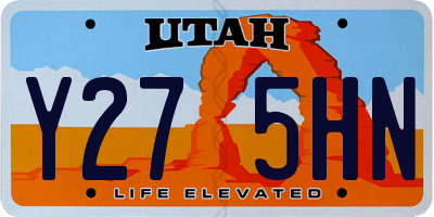 UT license plate Y275HN