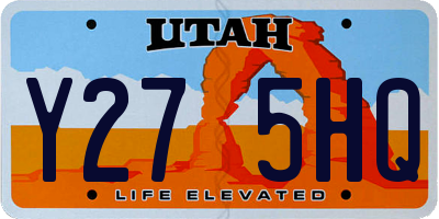 UT license plate Y275HQ