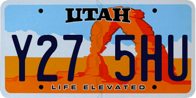 UT license plate Y275HU