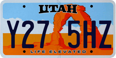 UT license plate Y275HZ