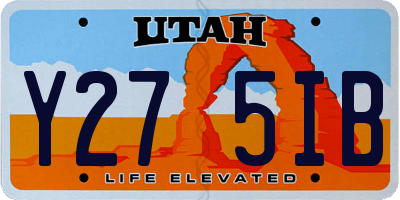 UT license plate Y275IB
