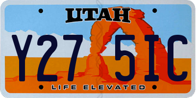 UT license plate Y275IC