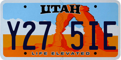 UT license plate Y275IE
