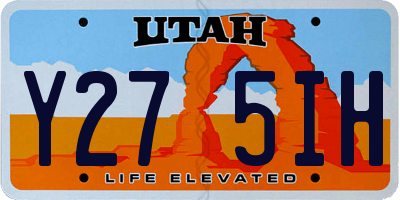 UT license plate Y275IH