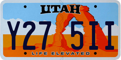 UT license plate Y275II