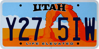 UT license plate Y275IW