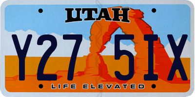 UT license plate Y275IX