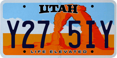 UT license plate Y275IY