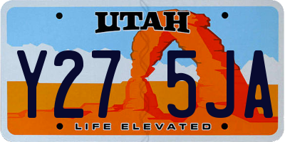 UT license plate Y275JA
