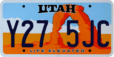 UT license plate Y275JC