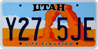 UT license plate Y275JE