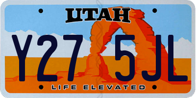 UT license plate Y275JL