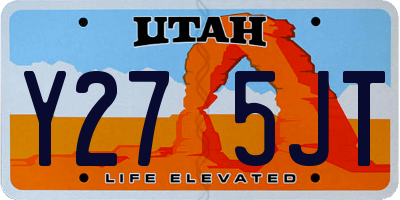 UT license plate Y275JT