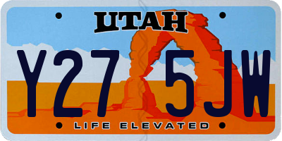 UT license plate Y275JW