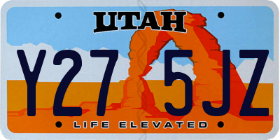 UT license plate Y275JZ