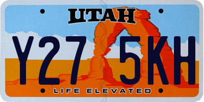 UT license plate Y275KH