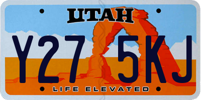 UT license plate Y275KJ