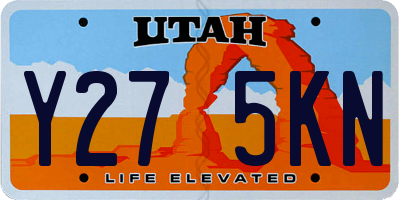 UT license plate Y275KN
