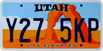 UT license plate Y275KP