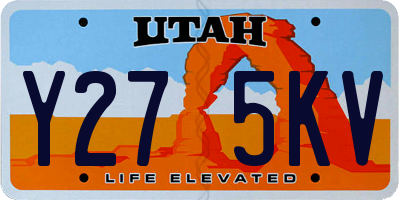 UT license plate Y275KV