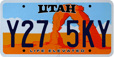 UT license plate Y275KY