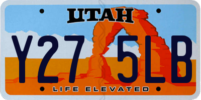 UT license plate Y275LB