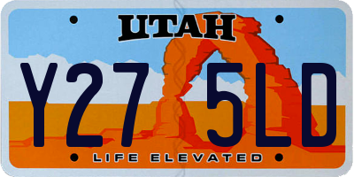 UT license plate Y275LD