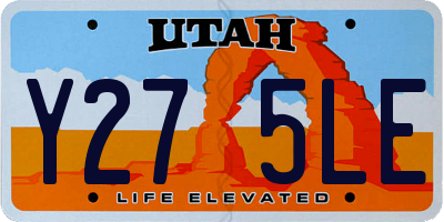 UT license plate Y275LE