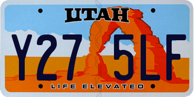UT license plate Y275LF
