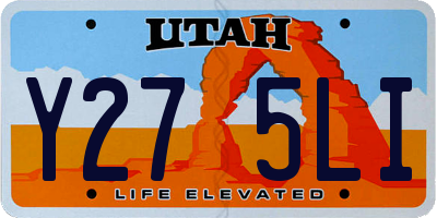 UT license plate Y275LI