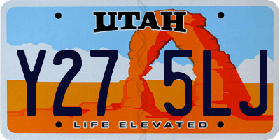 UT license plate Y275LJ