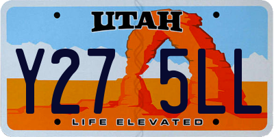 UT license plate Y275LL