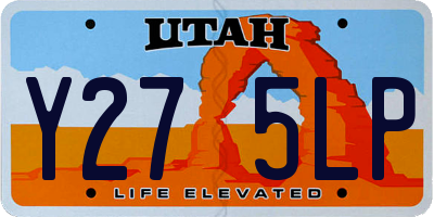 UT license plate Y275LP