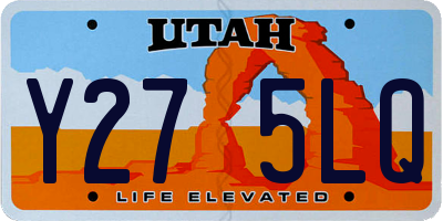 UT license plate Y275LQ
