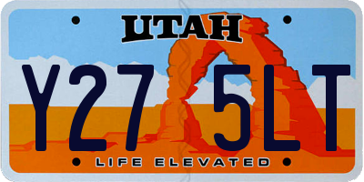 UT license plate Y275LT