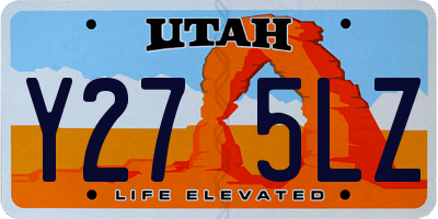 UT license plate Y275LZ