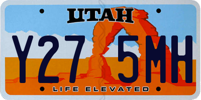 UT license plate Y275MH
