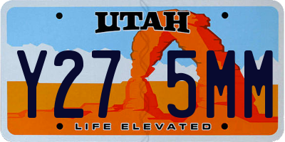 UT license plate Y275MM