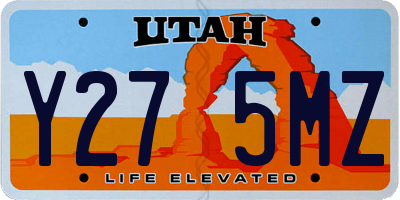 UT license plate Y275MZ