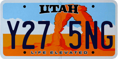 UT license plate Y275NG