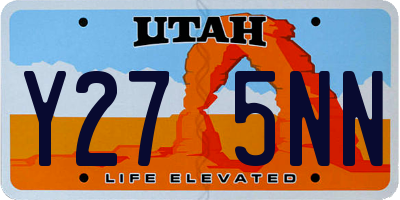UT license plate Y275NN