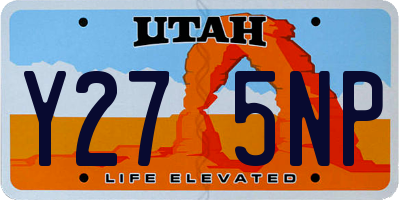 UT license plate Y275NP